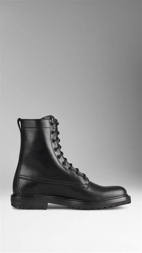 burberry black boots|burberry military boots.